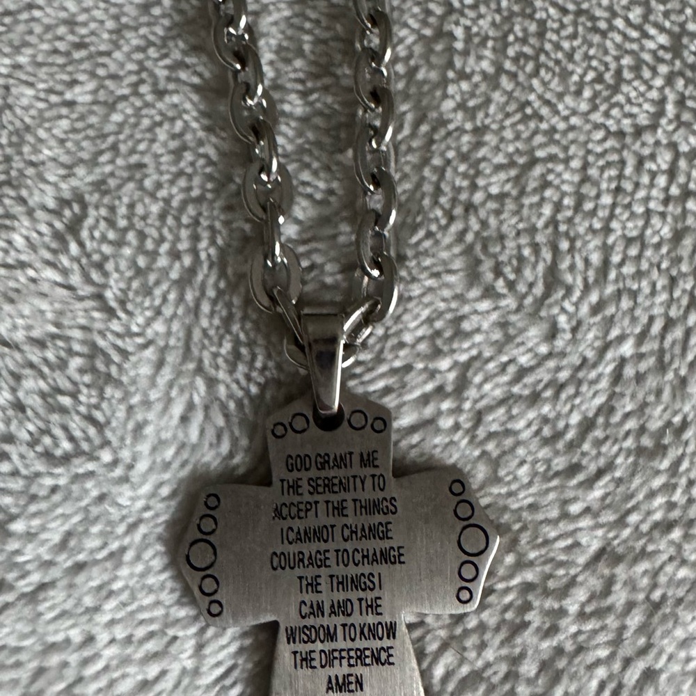 Inspirational Silver Cross Necklace